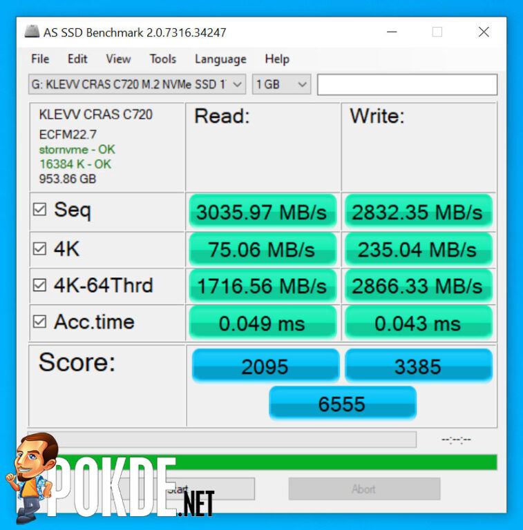 KLEVV CRAS C720 M.2 PCIe 3.0 x4 SSD 1TB Review — a perfectly adequate PCIe SSD - 23