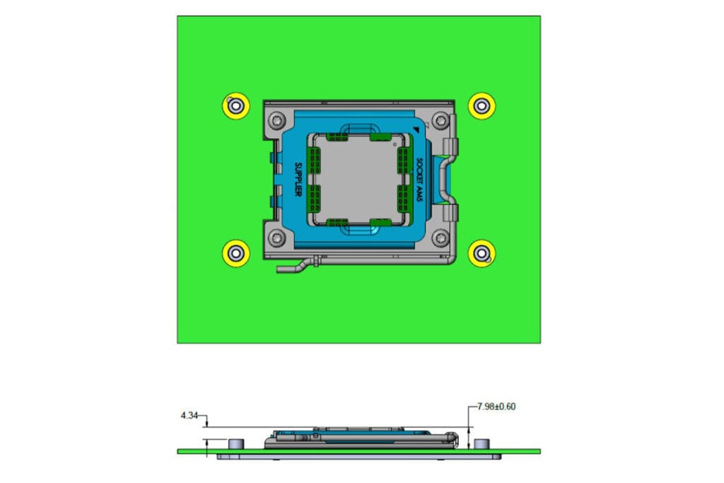 Socket AM5 layout height
