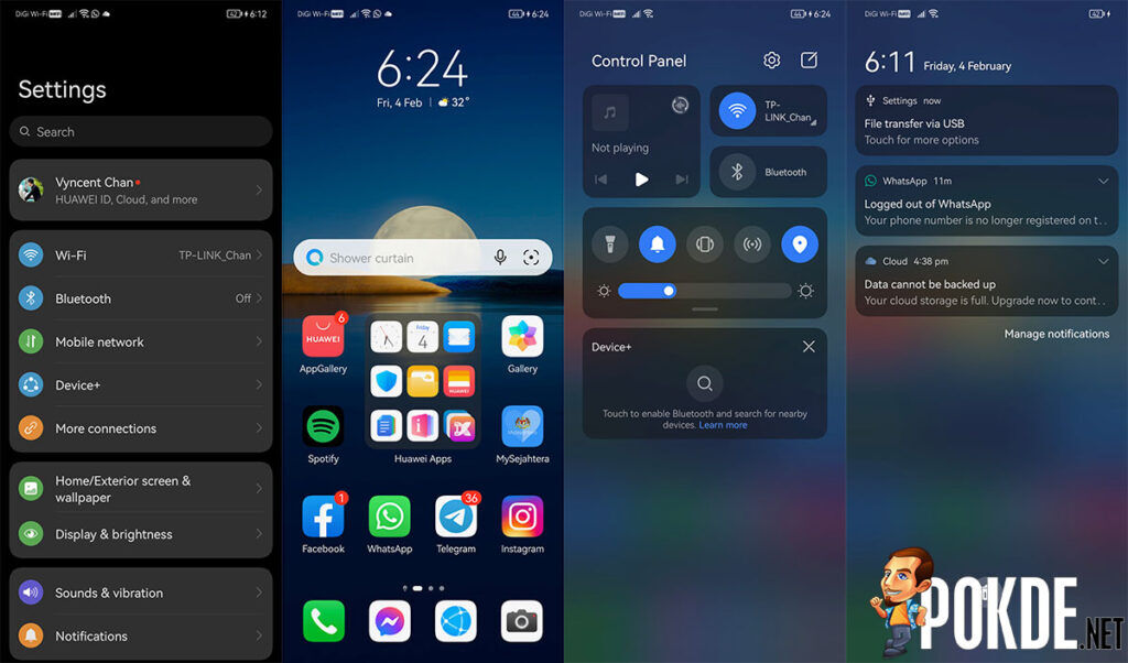 HUAWEI P50 Pocket Review EMUI 12 home