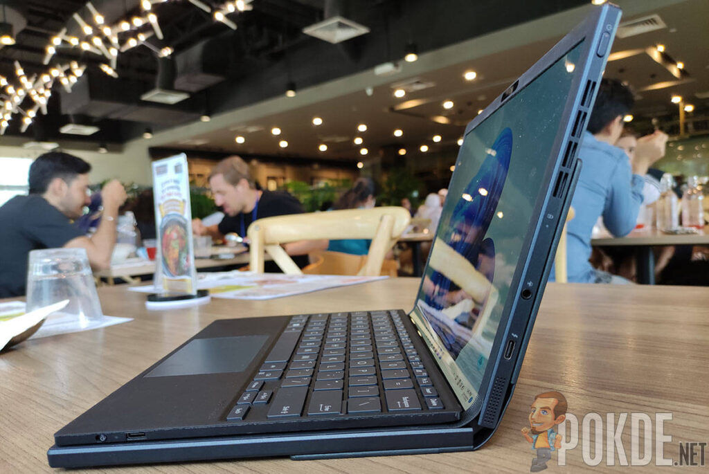 ASUS Zenbook 17 Fold OLED side with keyboard