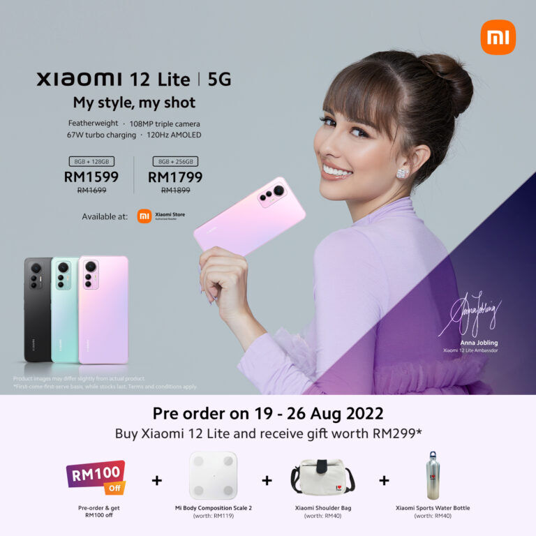 Xiaomi 12 Lite Will Be Available in Malaysia This Weekend