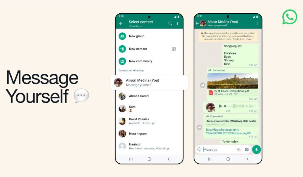 WhatsApp Will Get "Message Yourself" Feature Soon