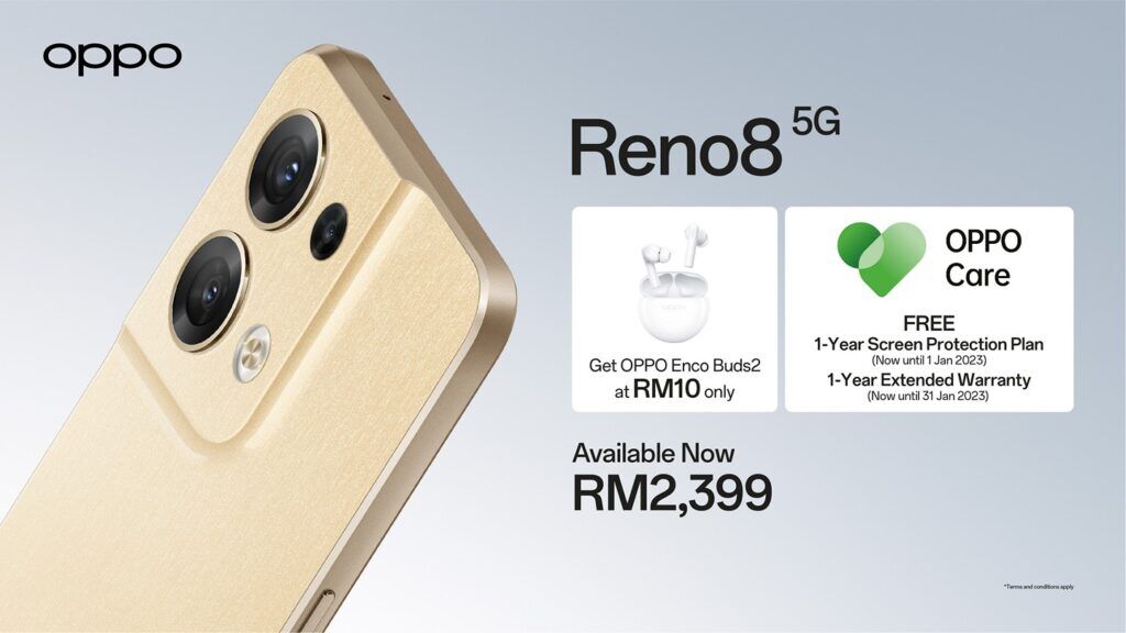 OPPO Reno8 5G in New Sunkissed Beige Colourway