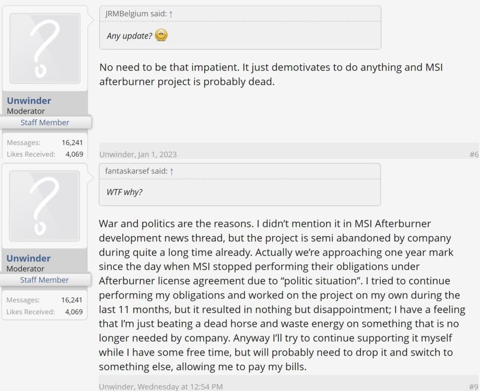 MSI Afterburner is Likely to be Dead - 16 MSI Afterburner is Likely to be Dead