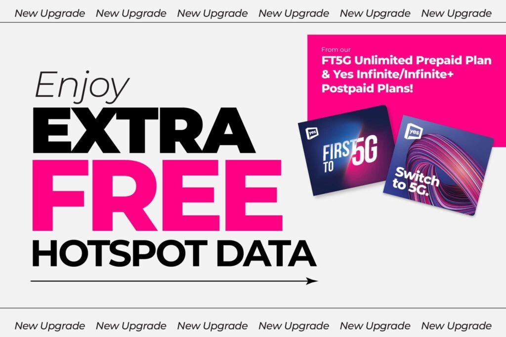 All Yes Infinite Users Get Additional 10GB Hotspot Quota